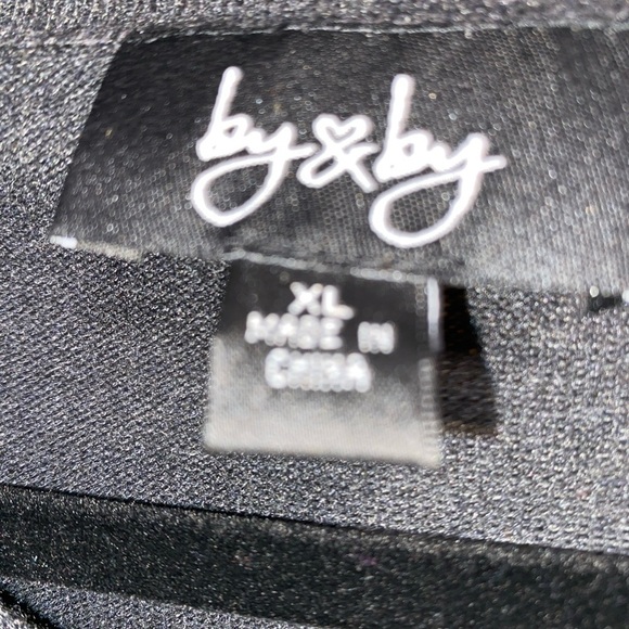 by & by Charcoal and Blush Knit Dress - Picture 3 of 6